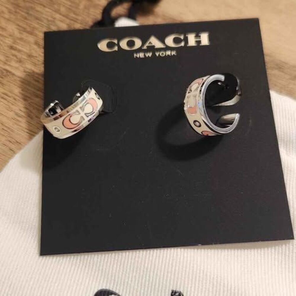Coach NEW Small Hoop Earrings - Picture 1 of 5